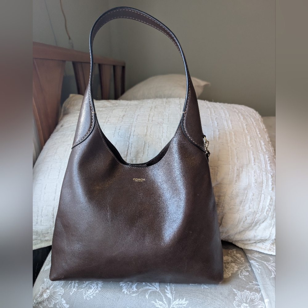 COACH Brooklyn Shoulder Bag 28 In Brass/Maple Like NEW